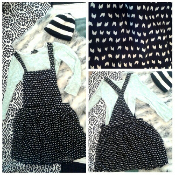 Cute overall dress with sweater