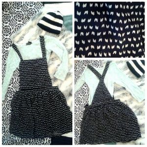 Cute overall dress with sweater