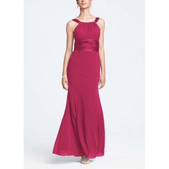 David's Bridal Chiffon Bridesmaid Dress