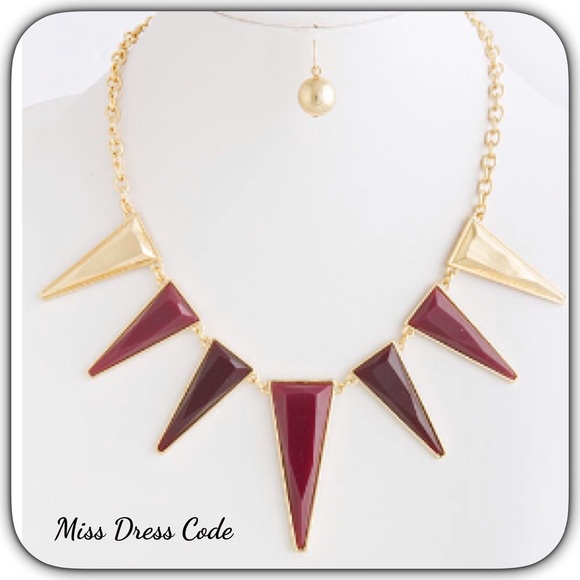 Plum Acrylic Statement Necklace