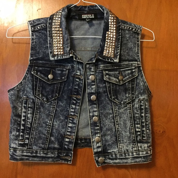 Forever 21 Studded Collar Vest