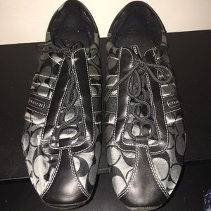 Size 10 black Coach tennis shoes