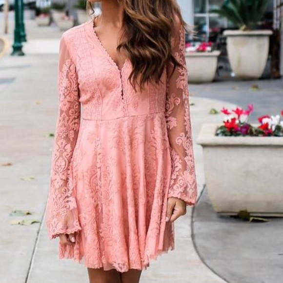 Pink lace dress- VICI Collection