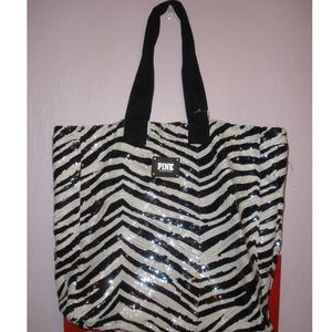 💖Victorias Secret Zebra Sequined Bag/Tote💖