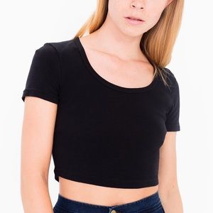 AA baby rib crop tee