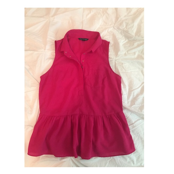 American Eagle Button Peplum Top