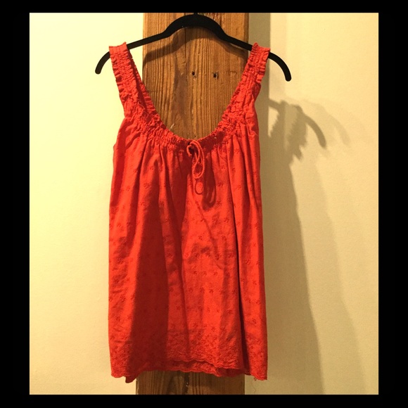 Chaudry KC Red Textured Tank w/ Drawstring Neck - Picture 1 of 4