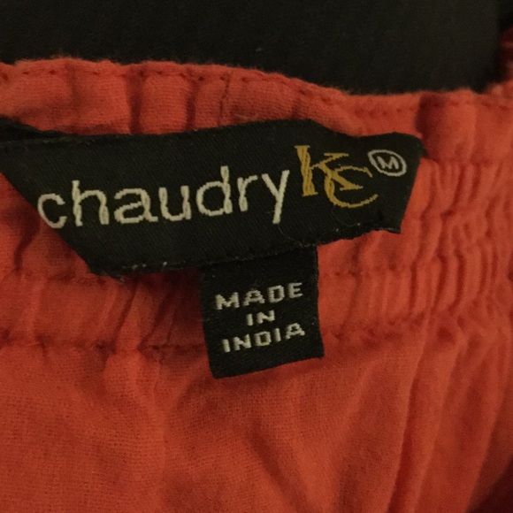 Chaudry KC Red Textured Tank w/ Drawstring Neck - Picture 4 of 4