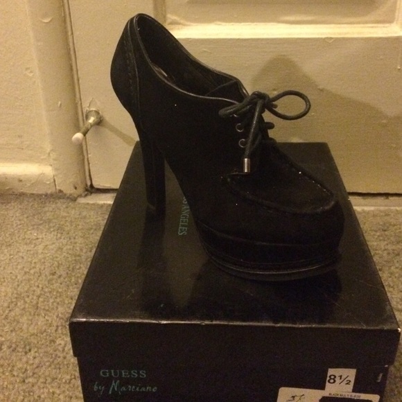 Marciano platform heels with lace up front