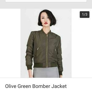 Olive Green Bomber Jacket