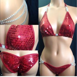 Red Sequin NPC Bikini