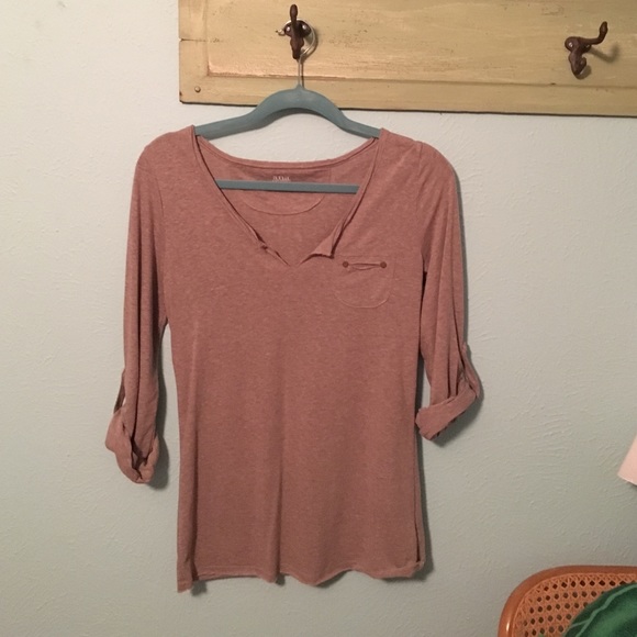 a.n.a Tops - Super soft light brown v neck top