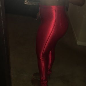 American Apparel red disco pants