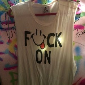 Unif fuck on muscle tee
