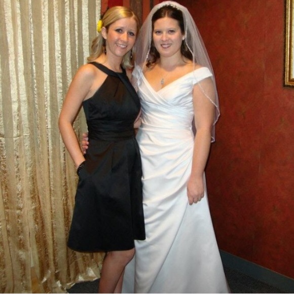 David's Bridal Formal Brides Maid Halter Dress - Picture 2 of 2