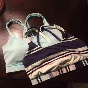 Two lululemon sports bras