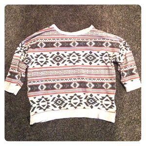 Indian print sweater