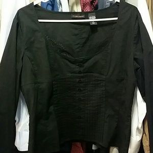 Black cotton/spandex top