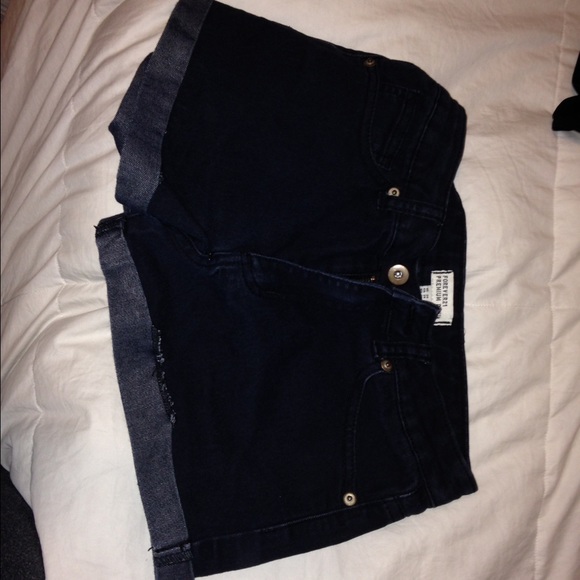 Dark blue high waisted shorts