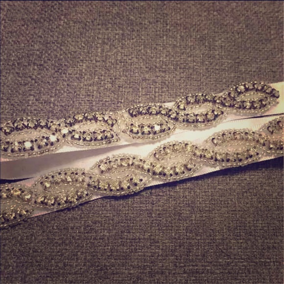 Crystal Rhinestone Satin Bridal Sash Belt