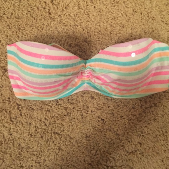 Sequined bikini top