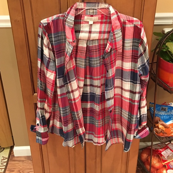 Plaid button down shirt