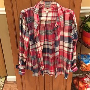 Plaid button down shirt