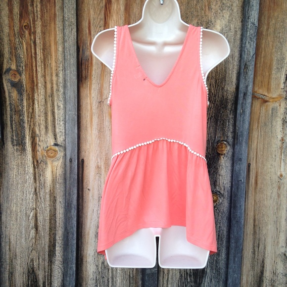NWT Coral Loose Peplum Top Size S - Picture 4 of 4
