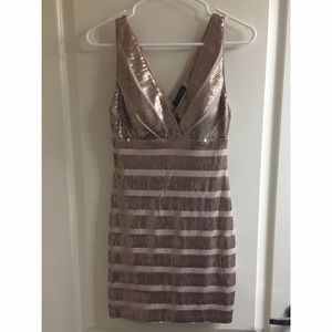 Blush and Gold sequin dress