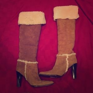 Ralph Lauren Suede Heeled Boots