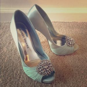 Mint Rhinestone Bridal Heels