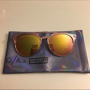 Quay Australia Gemini Rose Gold Mirror Sunglasses