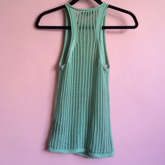 Alexander Wang Mint Open Weave Knit Tank - Picture 3 of 4