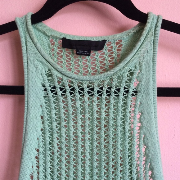 Alexander Wang Mint Open Weave Knit Tank - Picture 4 of 4