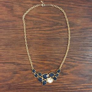 Teal jewel statement necklace