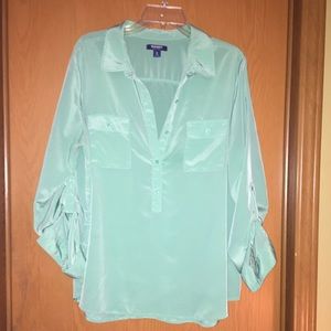 Old Navy Teal Silky Blouse