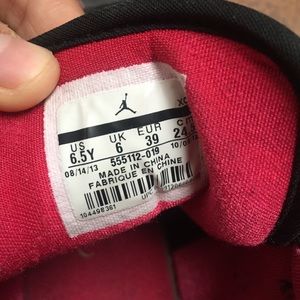 Red black grey and white nike air Jordans