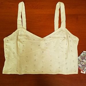 Roxy white lace top