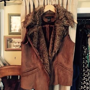Faux fur vest