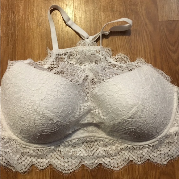 Pink eyelash halter bralette