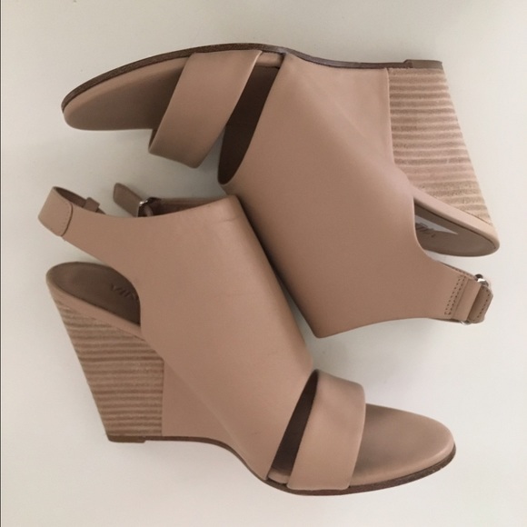 Vince Shoes - Vince Tan Leather Wedge Heel 6.5