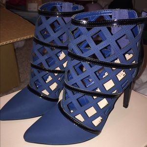 Blue & black high heels
