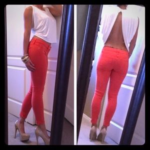 Sold Bebe Coral Crop Pants