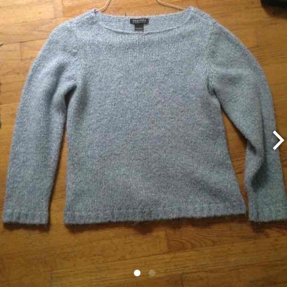 Blue knitted sweater