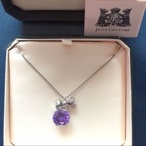 Juicy Couture Purple Gemstone Bow Necklace