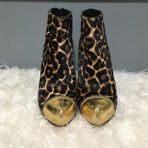 MK leopard booties