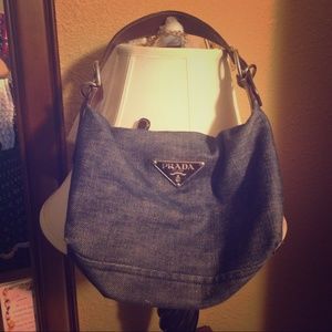 Cute authentic denim hobo purse