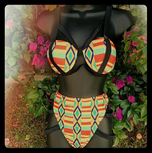 African Print bikini set. Brand new size medium.