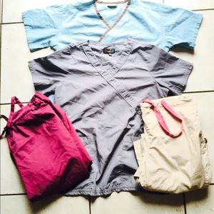 Scrub shirts and pants bundle