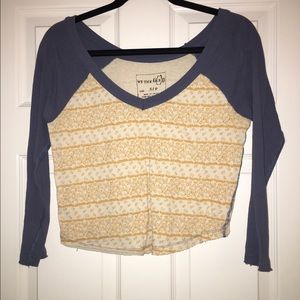 Free People Cropped Henley